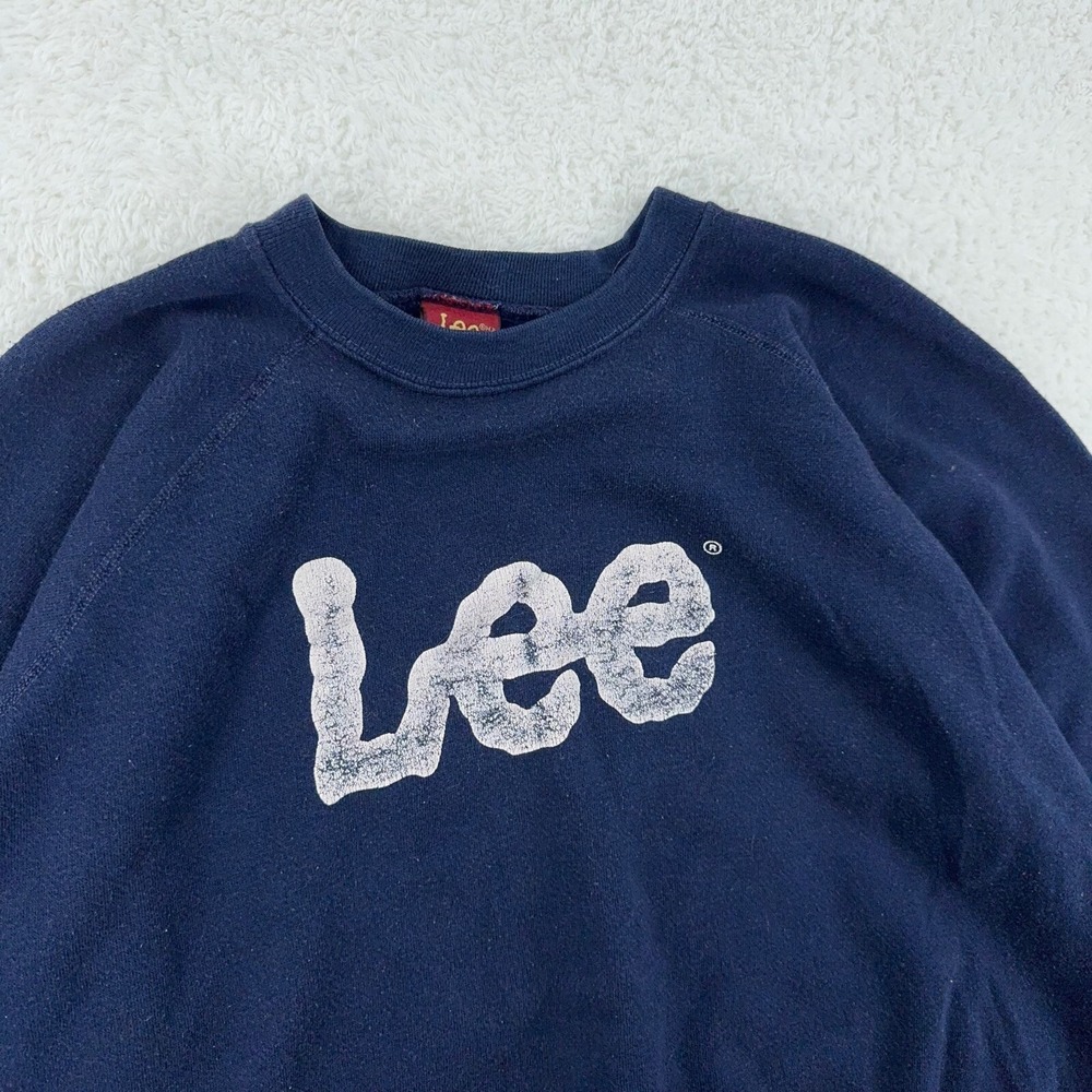 Lee Men's Navy Logo Crewneck Sweatshirt